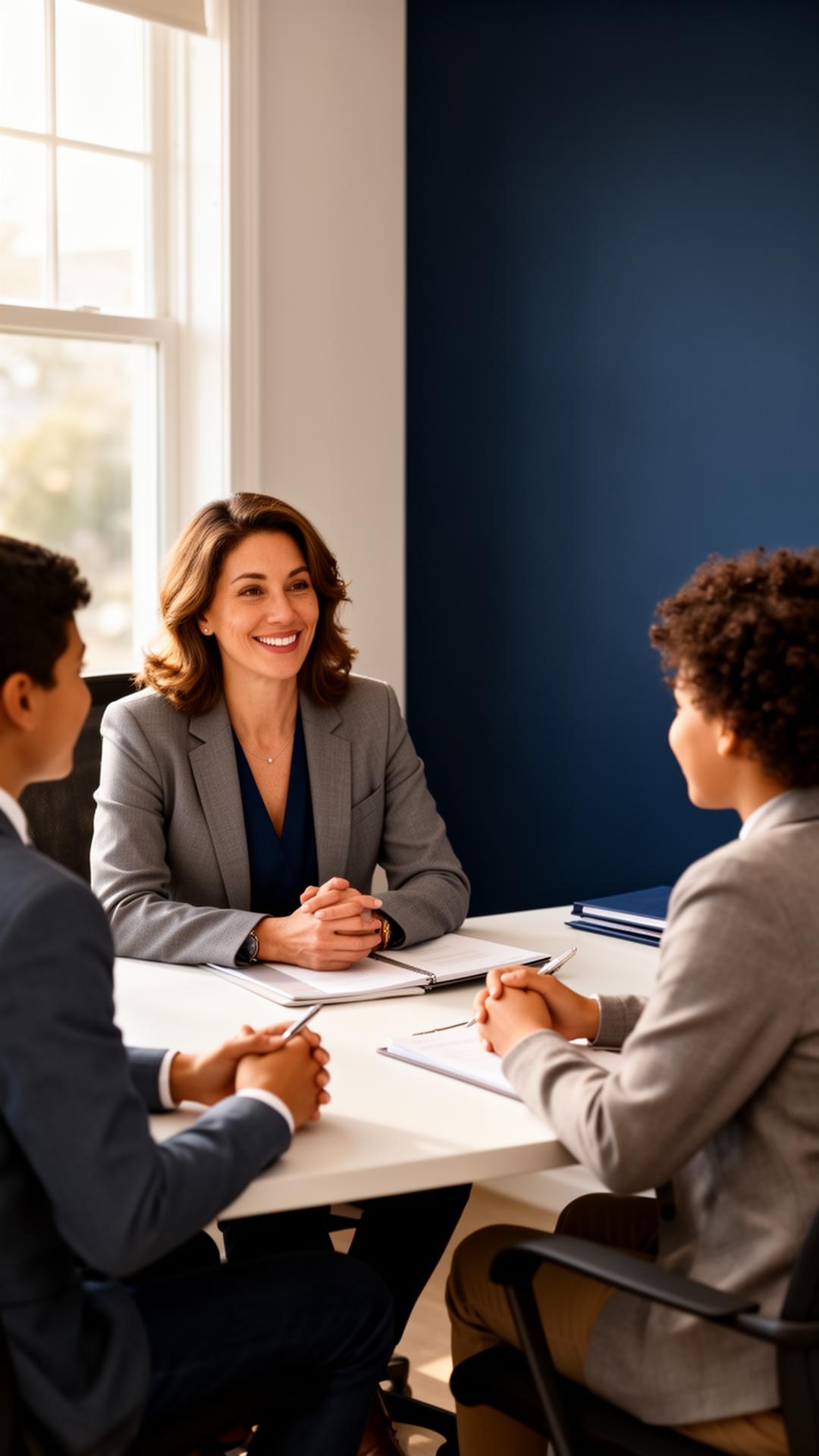 Surequest Insurance advisor meeting with a Bay Area family